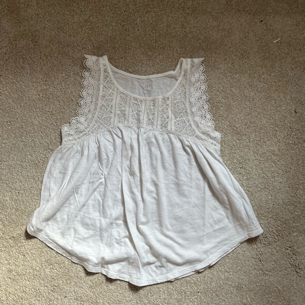 Gap white sleeveless top.